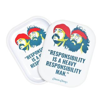 Mała metalowa tacka do skręcania z pokrywką (Cheech & Chong x Pulsar)