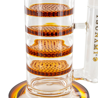 Bong z potrójnym perkolatorem honeycomb i turbiną 18'' (Tsunami Glass)