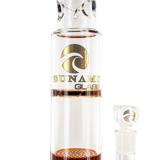 Bong z potrójnym perkolatorem honeycomb i turbiną 18'' (Tsunami Glass)