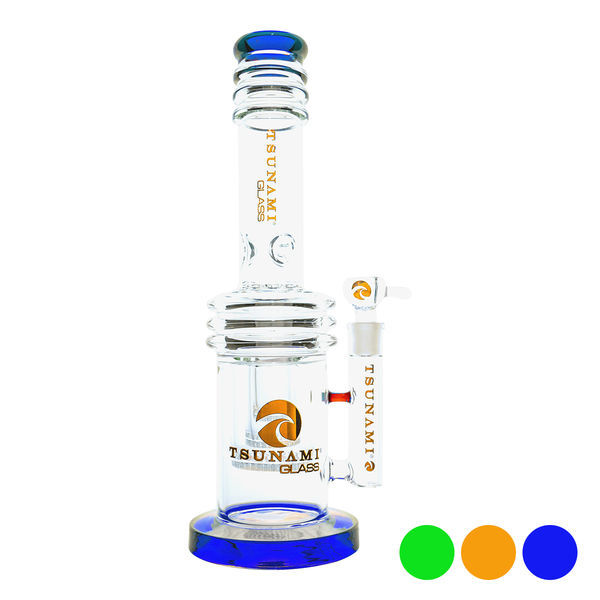 Potrójny perkolator plastra miodu w kształcie serca Bong 17'' (Tsunami Glass)