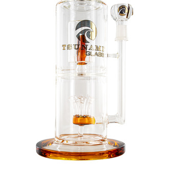 Bong Sprinkler Cube Perc 14'' (Tsunami Glass)