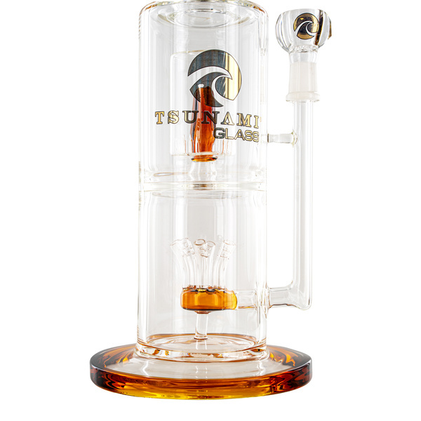 Bong Sprinkler Cube Perc 14'' (Tsunami Glass)