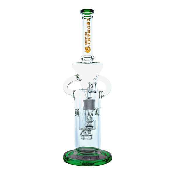 Bongo do dabów Shower Head Swiss Recycler 13'' (Tsunami Glass)