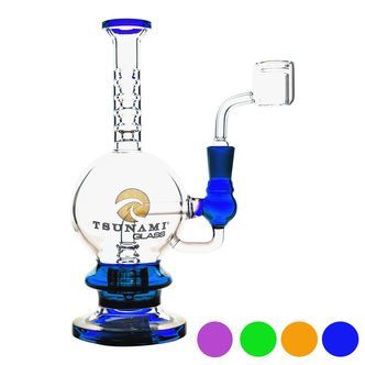 Dab rig Shower Head 8″ (Tsunami Glass)