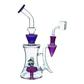 Piramidalny dab rig z perkolatorem typu shower head 10″ (Tsunami Glass)
