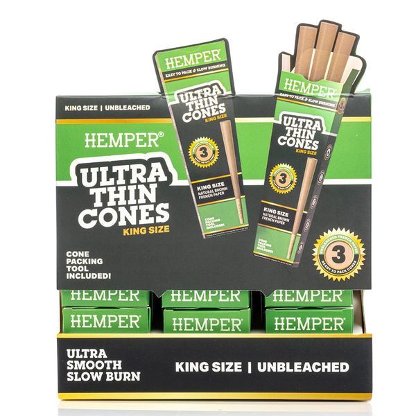 Hemper Ultra Thin Brown bibułki typu cone King Size