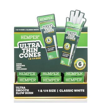 Hemper Ultra Thin White bletki stożkowe 1¼