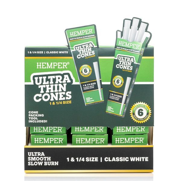 Hemper Ultra Thin White bletki stożkowe 1¼