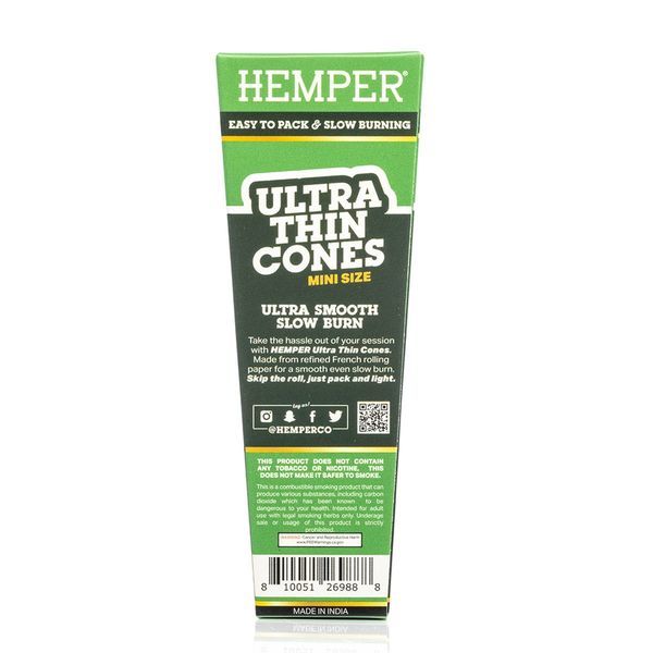 Hemper ultra cienkie brązowe mini rolowane bibułki