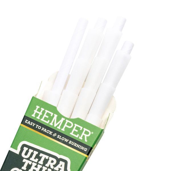 Hemper ultra cienkie białe mini stożki
