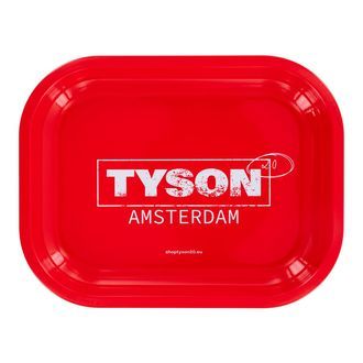 Metalowa tacka do skręcania czerwona „Tyson Amsterdam” (TYSON 2.0)