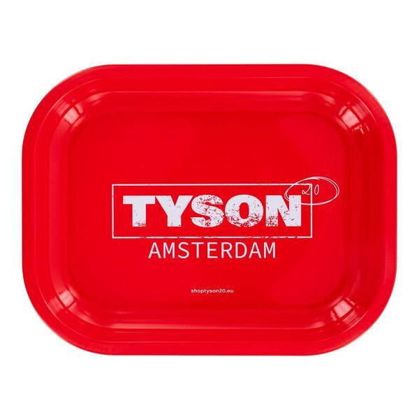 Metalowa tacka do skręcania czerwona „Tyson Amsterdam” (TYSON 2.0)