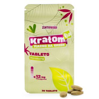 Tabletki z mikrodawką kratomu - Maeng Da Green (Zamnesia)