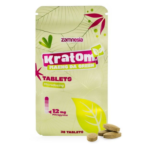 Tabletki z mikrodawką kratomu - Maeng Da Green (Zamnesia)