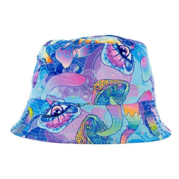 Kapelusz bucket w grzybki