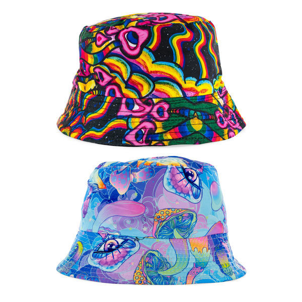 Kapelusz bucket w grzybki