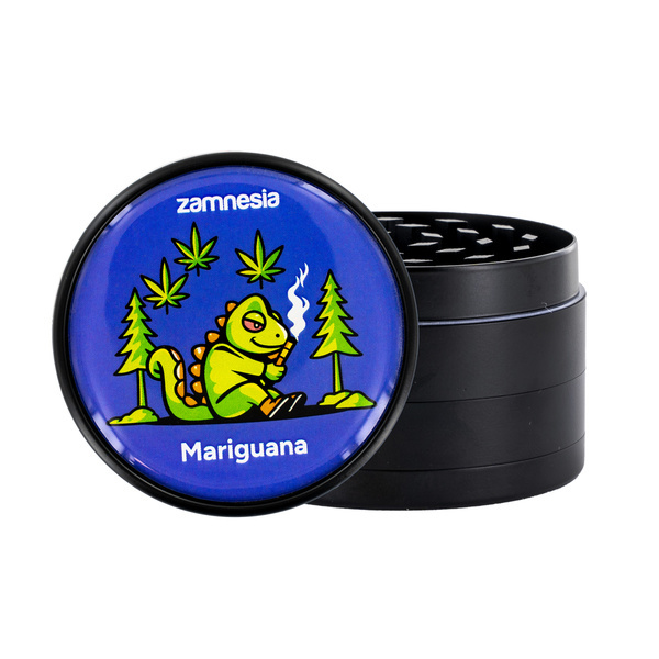 Puff Pals Metalowy Młynek (Zamnesia) – kolekcja, 4‑częściowy, Ø63 mm