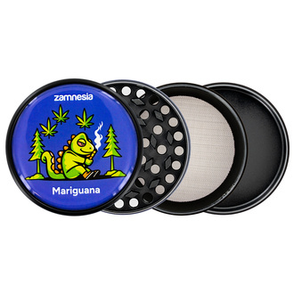 Puff Pals Metalowy Młynek (Zamnesia) – kolekcja, 4‑częściowy, Ø63 mm