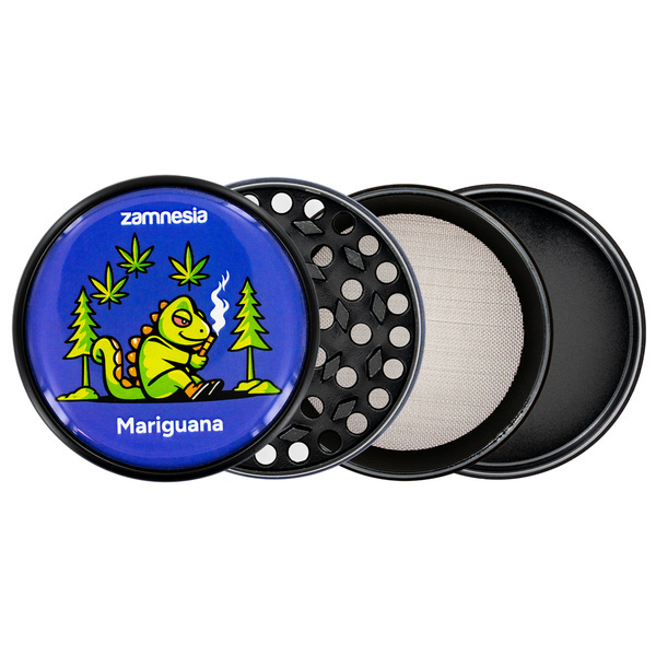 Puff Pals Metalowy Młynek (Zamnesia) – kolekcja, 4‑częściowy, Ø63 mm