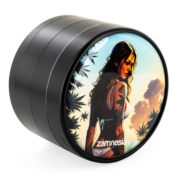 Kolekcja metalowych młynków Bad Bitches (Zamnesia) – 4‑częściowy Ø63 mm