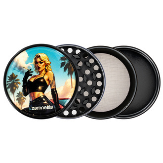 Kolekcja metalowych młynków Bad Bitches (Zamnesia) – 4‑częściowy Ø63 mm