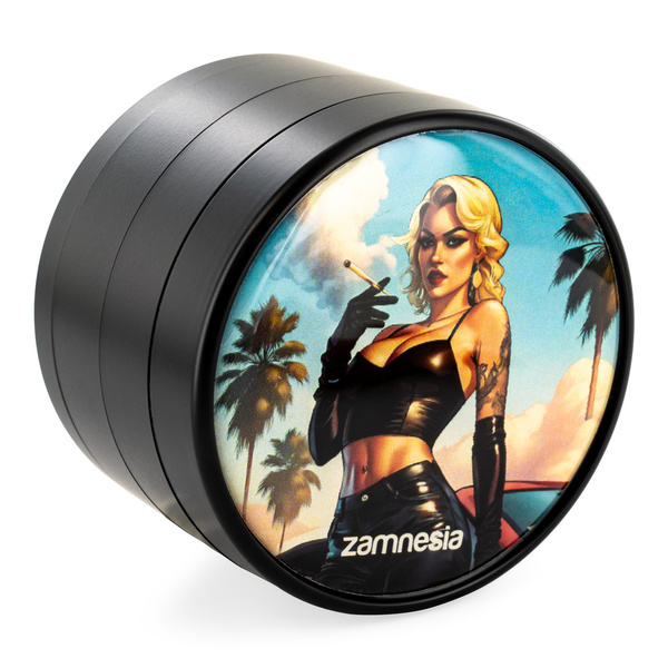 Kolekcja metalowych młynków Bad Bitches (Zamnesia) – 4‑częściowy Ø63 mm