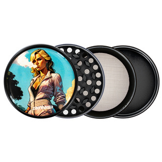 Kolekcja metalowych młynków Bad Bitches (Zamnesia) – 4‑częściowy Ø63 mm