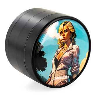 Kolekcja metalowych młynków Bad Bitches (Zamnesia) – 4‑częściowy Ø63 mm