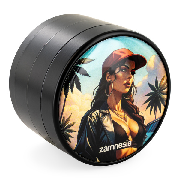 Kolekcja metalowych młynków Bad Bitches (Zamnesia) – 4‑częściowy Ø63 mm