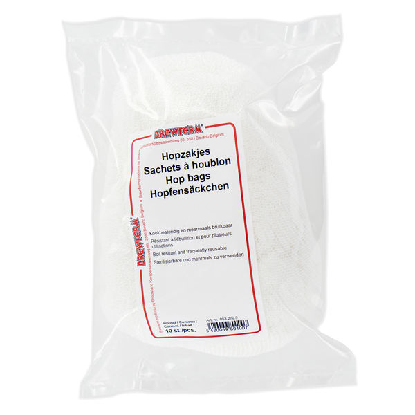 Muślinowe woreczki do chmielu do gotowania (10 sztuk)
