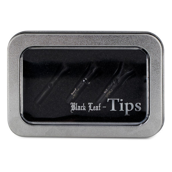 Szklane ustniki Black Leaf (3 szt.)