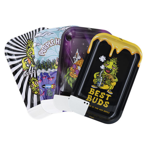 Duża metalowa taca do skręcania Best Buds
