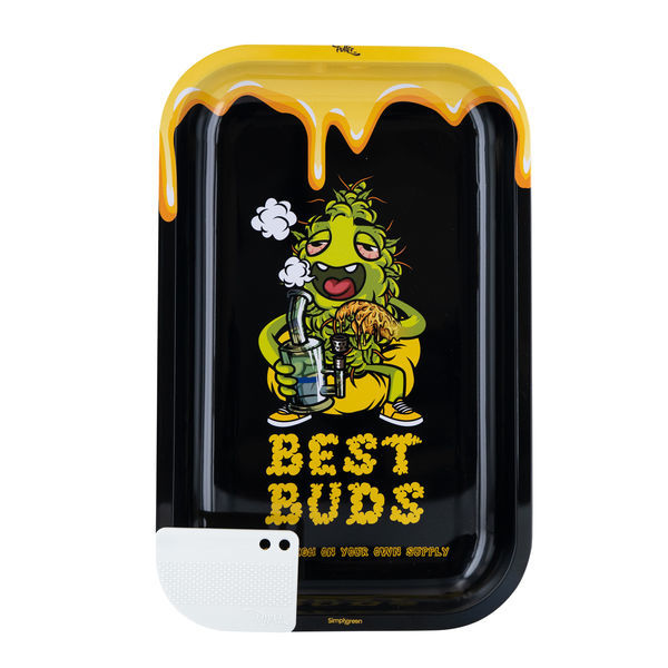 Duża metalowa taca do skręcania Best Buds