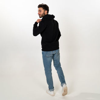 Zamsenia, haftowana bluza z kapturem | czarna