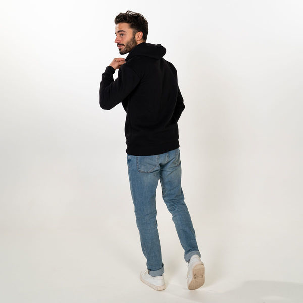 Zamsenia, haftowana bluza z kapturem | czarna