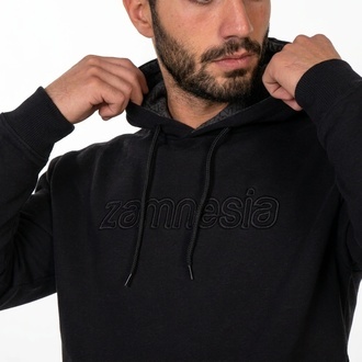 Zamsenia, haftowana bluza z kapturem | czarna