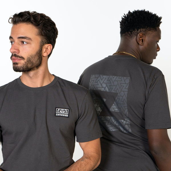 Koszulka z grafiką ikony Zamnesia | szara