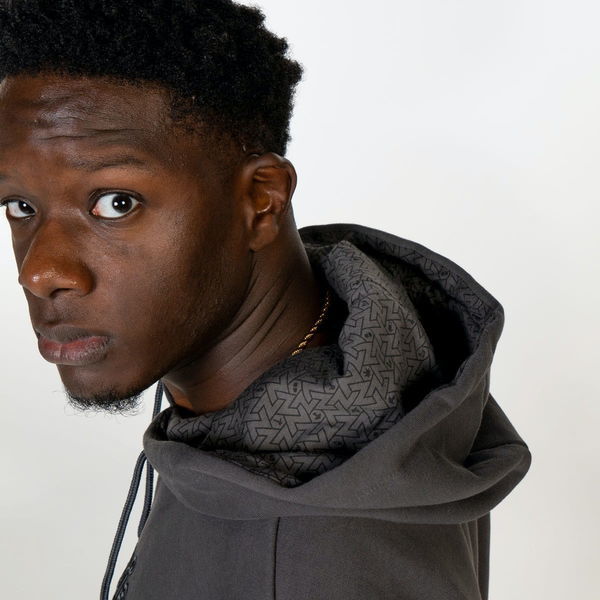 Haftowana bluza z kapturem Zamnesia | Szara