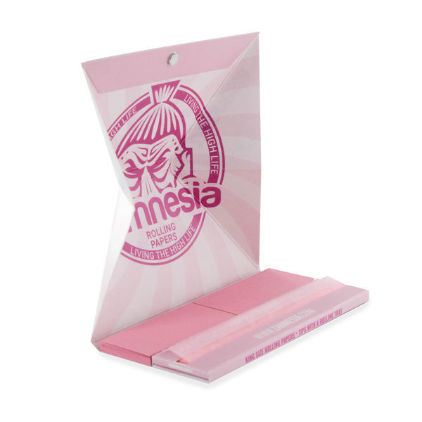 Różowe bibułki „Runtz” kingsize + ustniki + tacka (Zamnesia)