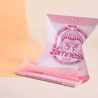 Różowe bibułki „Runtz” kingsize + ustniki + tacka (Zamnesia)