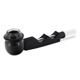 Hybrdowa szklano-drewniana fajka Wave