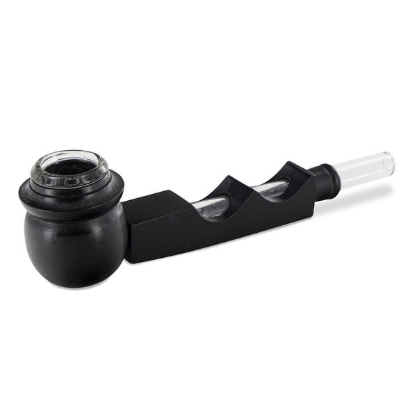 Hybrdowa szklano-drewniana fajka Wave