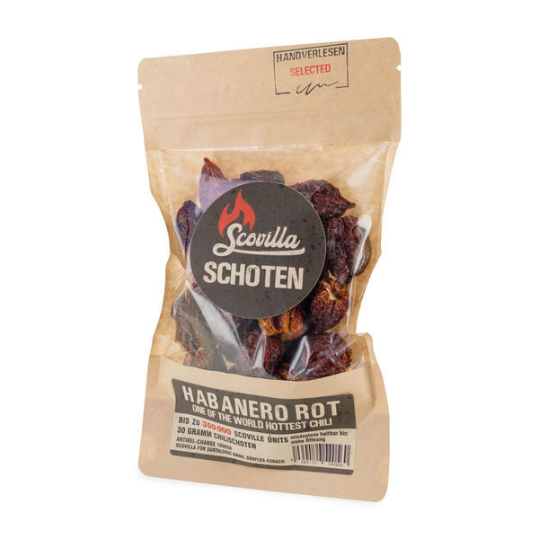 Suszone papryczki chili Habanero Red (Scovilla)