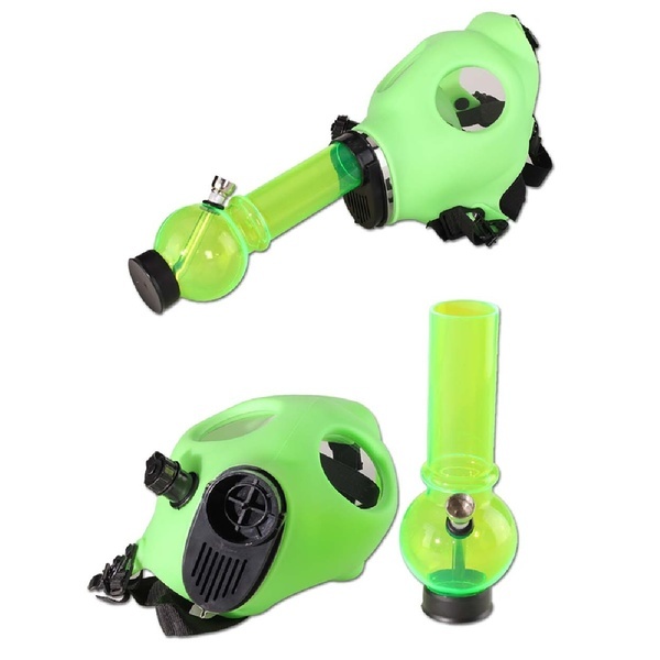 Bong z maską gazową