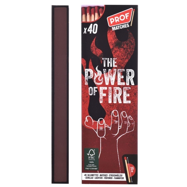 Zapałki 20 cm (PROF), 40 sztuk
