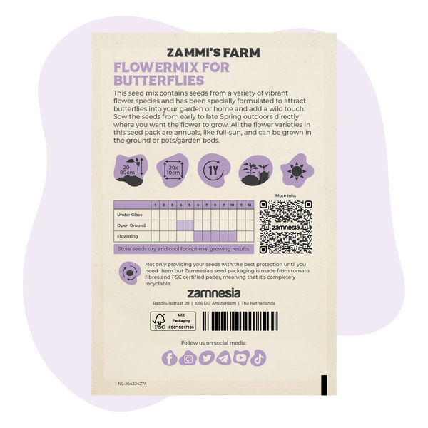 Mieszanka nasion kwiatów przyciągających motyle