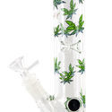 Szklany bong Cylinder Ice (Black Leaf)