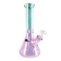 Szklany Rainbow Ice Bong (Black Leaf)