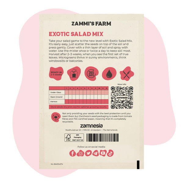 Mikrolistki egzotyczna mieszanka sałat – nasiona
