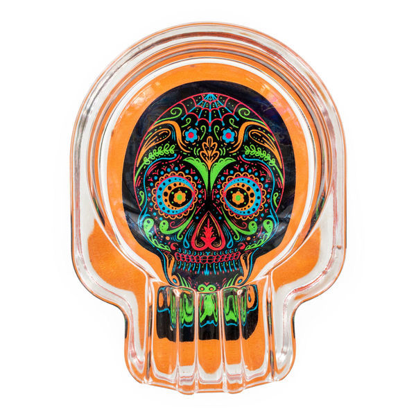 Szklana popielniczka Czaszka